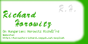 richard horowitz business card